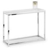 Sable Gloss White Marble Effect Rectangular Console Table