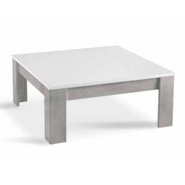 Breta High Gloss Coffee Table Square In White And Grey