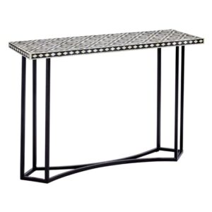 Algieba Sheesham Wooden Console Table With Metal Base