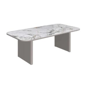 Madrid Ceramic Rectangular Coffee Table In Gloss White