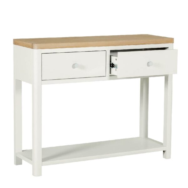 Folsom Wooden Console Table With 2 Drawers In Natural