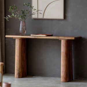 Huffman Wooden Rectangular Console Table In Natural