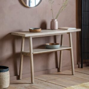 Kyron Wooden Rectangular Console Table In Natural