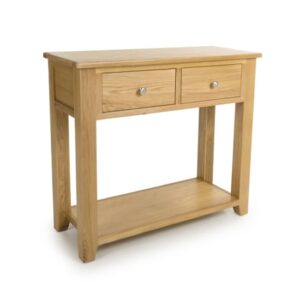 Magna Wooden Console Table With 2 Drawers In Oak