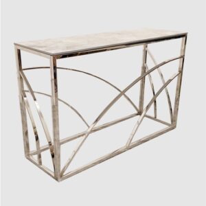 Seattle Sintered Stone Top Console Table In Stomach Ash Grey