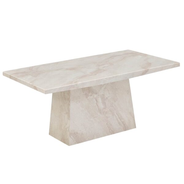 Airway Marble Coffee Table Rectangular In Taupe