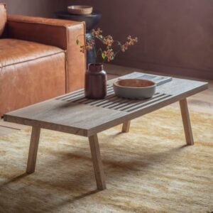 Kyron Wooden Rectangular Coffee Table In Natural