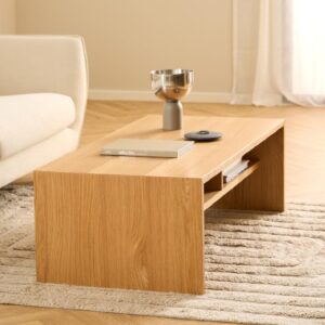 Assago Wooden Rectangular Coffee Table In Oak